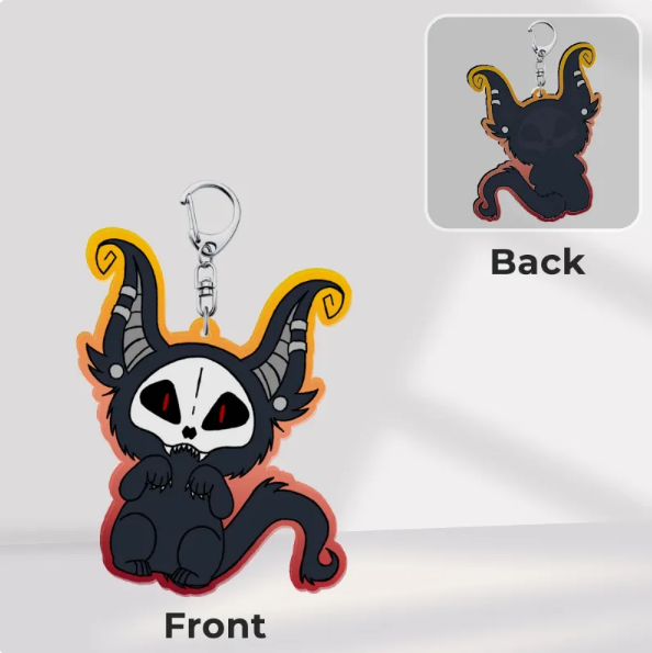 Display picture of the front and back of Jaxon (Hachiko) keychain. 